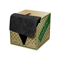 Nps Usr-70 16" X 18" Sustayn By Spilfyter Recycled Universal Black Lw Perfed Pad, 200/Box