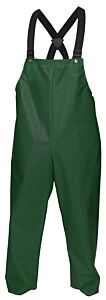 Mcr Safety 568Bfm Navigator Rain Gear, .25Mm, Pu/Nylon, Bib Overall, Green, Size Medium