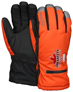 Mcr Safety 983M Extreme Winter Gloves, 200G Thinsulate, Hi-Vis Orange, Water Resistant, Inner Elastic Cuff, Size Medium