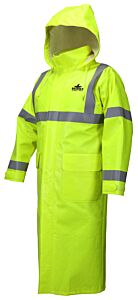 Mcr Safety Bj238Chx3 Pvc/Nomex, Fr 49" Coat, Class 3, 2" Silver Stripes, Size 3X-Large