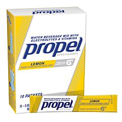 Gatorade 01090 Propel® Instant Powder Packet, 0.08 Oz, 16.9 To 20 Oz Yield, Lemon