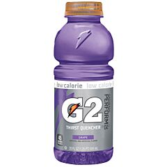 Gatorade 20406 G2 Low Calorie Thirst Quencher, 20 Oz, Wide Mouth Bottle, Grape