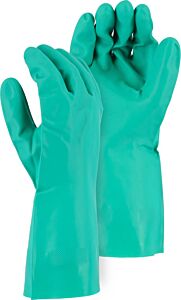 Majestic 3247 15 Mil Unlined Nitrile 12” Gloves With Diamond Pattern, Size 2X-Large