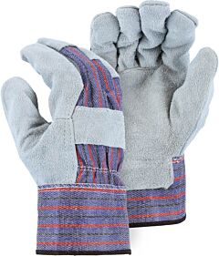 Majestic 3501C Split Cowhide Leather Palm Work Gloves, Size Large