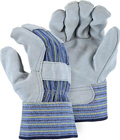 Majestic 1501A Side Split Cowhide Leather Palm Work Gloves, Size Medium
