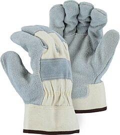 Majestic 1800 Pit Bull Heavy Duty Leather Palm Cowhide Work Gloves, Size Large