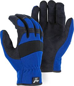 Majestic 2136Bl Armor Skin™ Mechanics Gloves With Knit Back, Size Medium
