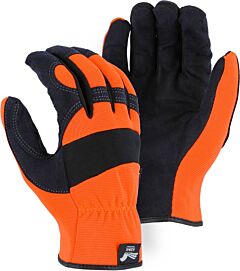 Majestic 2136Ho Armor Skin™ Mechanics Gloves With Hi-Viz Knit Back, Size X-Large