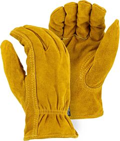 Majestic 1513T Winter Lined Split Cowhide Drivers Gloves, Size Small
