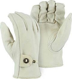 Majestic 1509K Cowhide Drivers Gloves With Ball And Tape Wrist Strap, Size X-Large