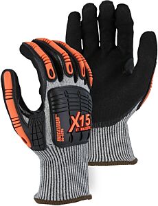 Majestic 35-5575 X-15® Cut & Impact Resistant With Sandy Nitrile Coating, Size 3X-Large