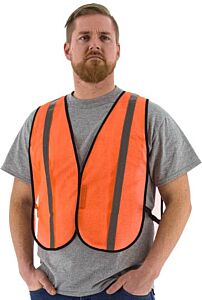 Majestic 75-3004 Site Safety Mesh Vest, Orange, Non Ansi