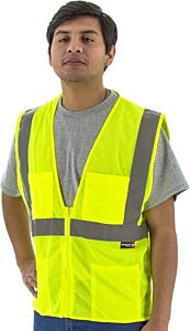 Majestic 75-3231 Hi-Viz Mesh Vest, Ansi 2, Size 2X-Large