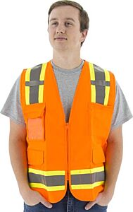 Majestic 75-3244 Hi-Viz Surveyors Vest With Dot Striping, Ansi 2, Size 3X-Large
