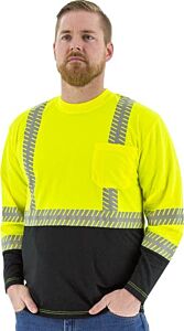 Majestic 75-5257 Hi-Viz Shirt With Reflective Chainsaw Striping, Ansi 2, Size 2X-Large