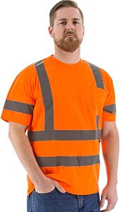 Majestic 75-5306 Hi-Viz Short Sleeve Shirt, Ansi 3, Size 3X-Large