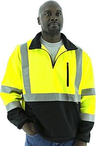 Majestic 75-5335 Hi-Viz 1/4 Zip Sweatshirt With Teflon®, Ansi 3, Size 2X-Large