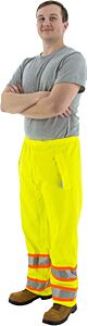 Majestic 75-7351 Hi-Viz Waterproof Rain Pants With Dot Striping, Ansi E, Size 3X-Large