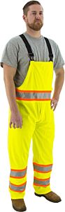 Majestic 75-7353 Hi-Viz Waterproof Rain Bib With Dot Striping, Ansi E, Size X-Large