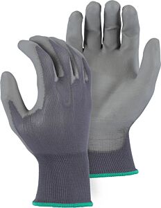 Majestic 3434 Polyurethane Palm Coated Gloves On Nylon Liner, Size Medium