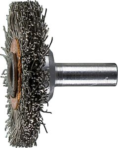 Pferd 82906 Stem Mounted Wheel Brushes, Crimped Wire, Stainless Steel Wire