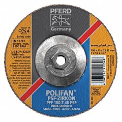 Pferd 62043 Polifan Flap Discs, Universal Line Psf, Polifan Psf Zirkon, Flat (Pff- Type 27)
