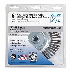 Pferd 82487P Threaded Wheel Brushes, Stringer Bead Twist Knot Wheel