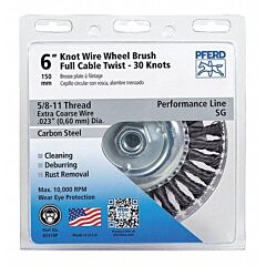 Pferd 82478P Knot Wheel Brushes, Full Cable Twist, Carbon Steel Wire