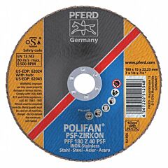 Pferd 62024 Polifan Flap Discs, Universal Line Psf, Polifan Psf Zirkon, Flat (Pff- Type 27)