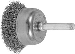Pferd 82822 Stem Mounted Cup Brushes, Carbon Steel Wire