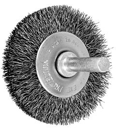 Pferd 82854 Stem Mounted Bevel Brushes, Crimped Wire, Carbon Steel Wire