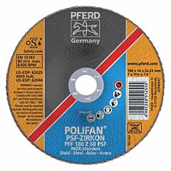 Pferd 62025 Polifan Flap Discs, Universal Line Psf, Polifan Psf Zirkon, Flat (Pff- Type 27)