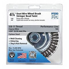 Pferd 82483P Threaded Wheel Brushes, Stringer Bead Twist Knot Wheel