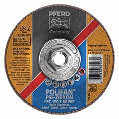 Pferd 63077 Polifan Flap Discs, Universal Line Psf, Polifan Psf Zirkon, Conical (Pfc - Type 29)
