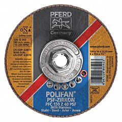 Pferd 63076 Polifan Flap Discs, Universal Line Psf, Polifan Psf Zirkon, Conical (Pfc - Type 29)