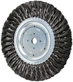 Pferd 81702 Knot Wheel Brushes, Standard Twist - Single Row, Standard Flag, Carbon Steel Wire - 3" To 8" Diameter