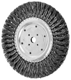 Pferd 81704 Knot Wheel Brushes, Standard Twist - Single Row, Standard Flag, Carbon Steel Wire - 3" To 8" Diameter