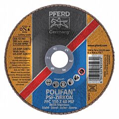 Pferd 63072 Polifan Flap Discs, Universal Line Psf, Polifan Psf Zirkon, Conical (Pfc - Type 29)