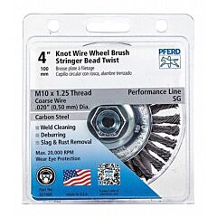 Pferd 82190P Threaded Wheel Brushes, Stringer Bead Twist Knot Wheel