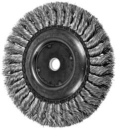 Pferd 81816 Knot Wheel Brushes, Standard Twist - Single Row, Standard Flag, Stainless Steel Wire