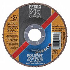 Pferd 62016 Polifan Flap Discs, Universal Line Psf, Polifan Psf Zirkon, Flat (Pff- Type 27)