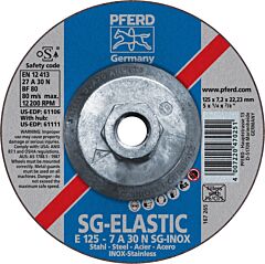 Pferd 61111 Grinding Wheels, Performance Line Sg, A 30 N Sg-Inox - For Stainless Steel