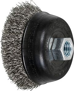 Pferd 82359 Crimped Cup Brushes, Stainless Steel Wire