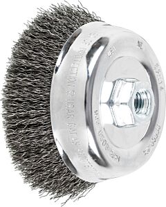 Pferd 82514 Crimped Cup Brushes, Carbon Steel Wire