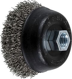 Pferd 82365 Crimped Cup Brushes, Stainless Steel Wire
