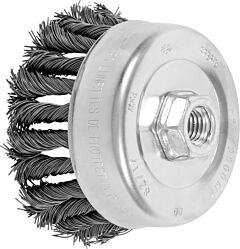 Pferd 82717 Knot Cup Brushes, External Nut, Single Row - Combitwist, Carbon Steel Wire