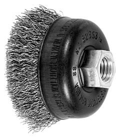 Pferd 82353 Crimped Cup Brushes, Stainless Steel Wire