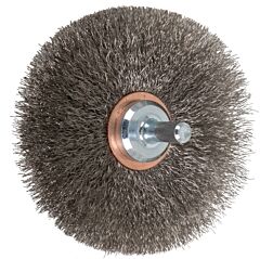 Pferd 82911 Stem Mounted Wheel Brushes, Crimped Wire, Stainless Steel Wire