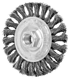 Pferd 82165 Knot Wheel Brushes, Full Cable Twist, Carbon Steel Wire