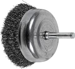 Pferd 82828 Stem Mounted Cup Brushes, Carbon Steel Wire